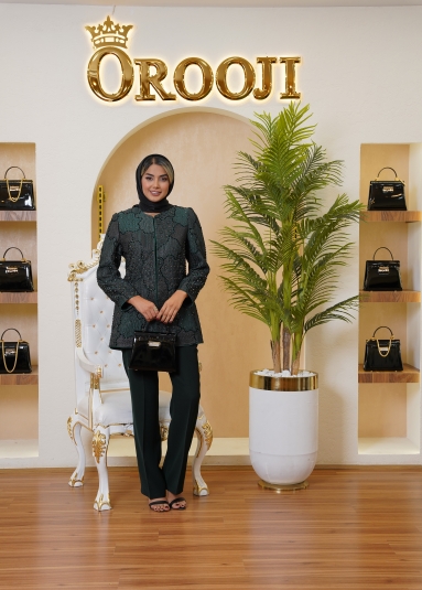 هندسی زمردی تیره 1