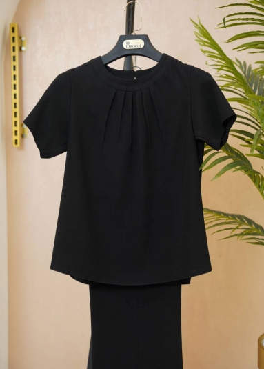 شومیز شلوار یقه پیله مشکی 1