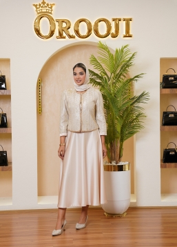 کت دامن هفت رنگ کرم 1