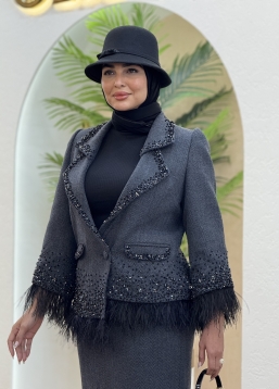 فوتر پر خاکستری ذغالی 1