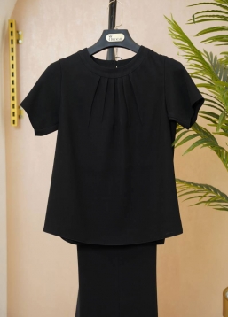 شومیز شلوار یقه پیله مشکی 1