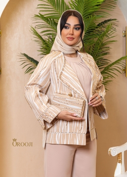 رگلان ژاکارد موجی بژ 1