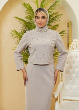 کراپ دامن دخترانه طوسی روشن 1