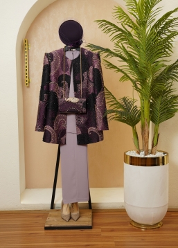 ژاکارد ترمه یاسی بنفش 1